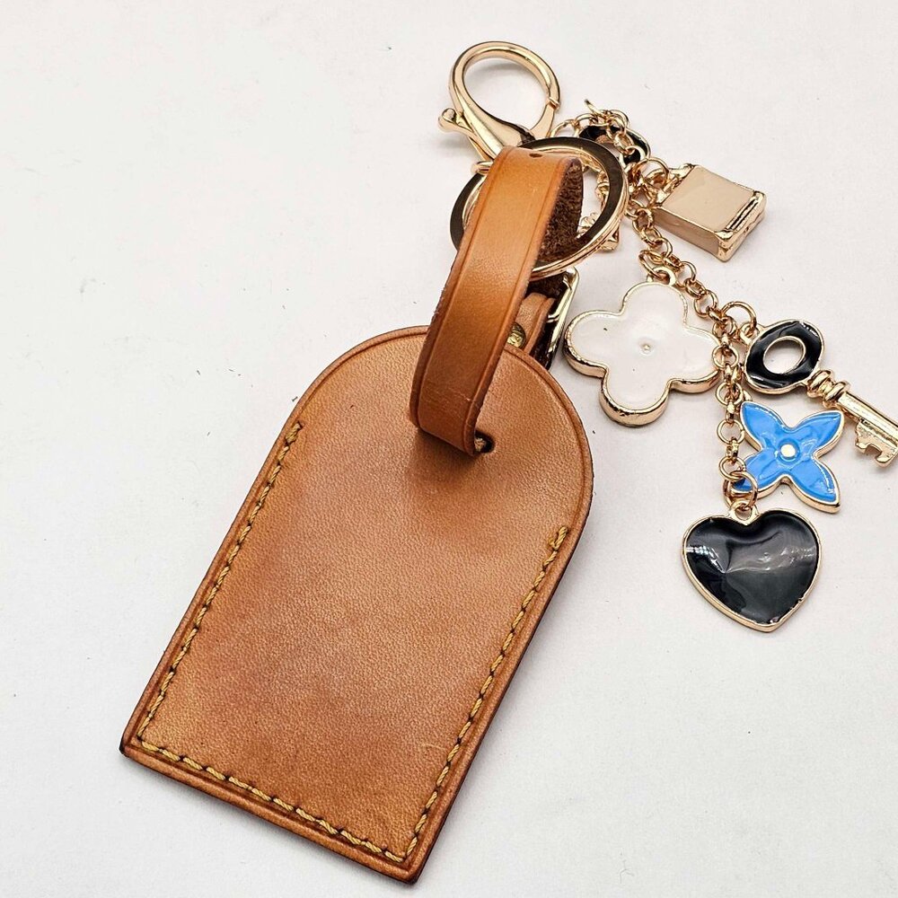 Authentic Louis Vuitton Luggage Tag with Unbranded Keycharm, Keychain - Picture 6 of 11